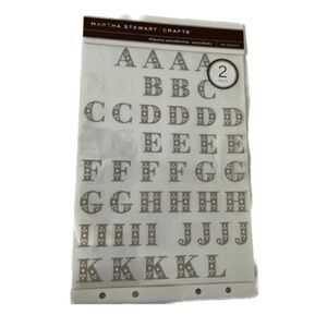 🩸Donating Soon! Martha Stewart Crafts Silver Alphabet Stickers